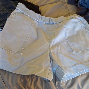 Light Blue Casual Shorts